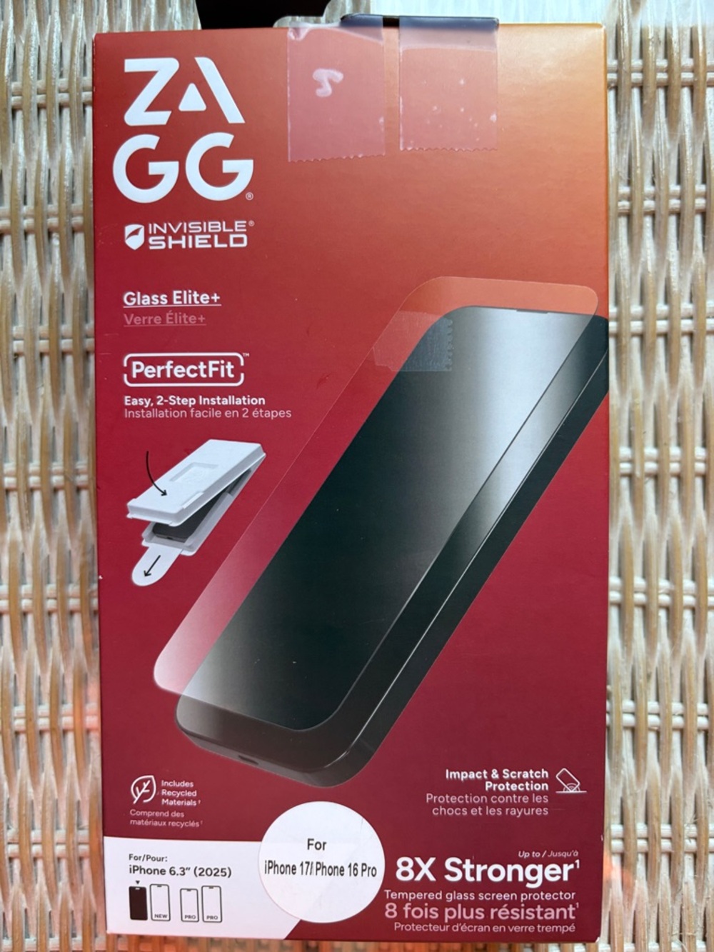 InvisibleShield Glass Elite+ Screen Protector for iPhone 17/16 Pro